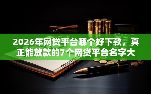 2026年网贷平台哪个好下款，真正能放款的7个网贷平台名字大全列表推荐