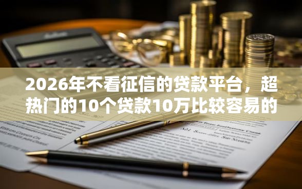 2026年不看征信的贷款平台，超热门的10个贷款10万比较容易的平台推荐
