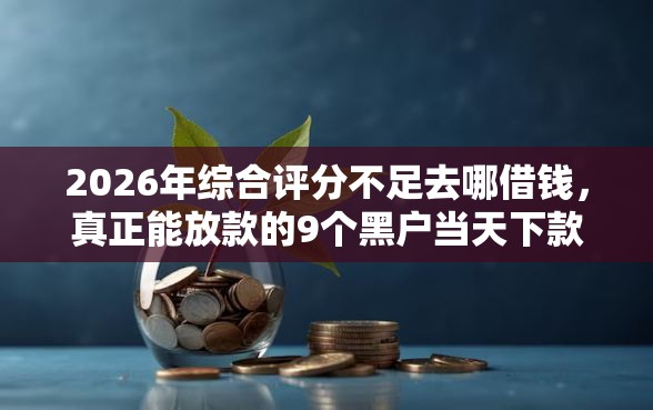 2026年综合评分不足去哪借钱,真正能放款的9个黑户当天下款的口子推荐 2026年综合评分不足去哪借钱,真正能放款的9个黑户当天下款的口子推荐