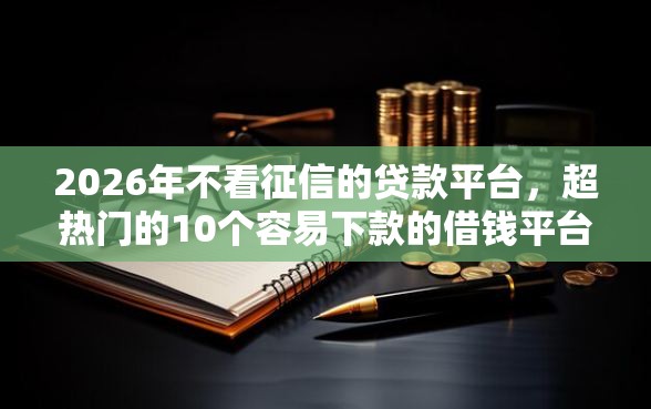 2026年不看征信的贷款平台，超热门的10个容易下款的借钱平台推荐
