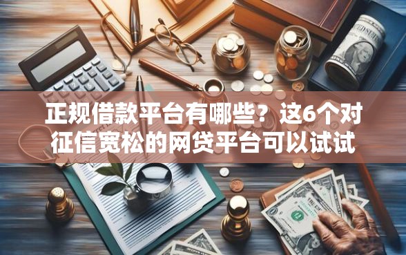 正规借款平台有哪些？这6个对征信宽松的网贷平台可以试试