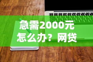 急需2000元怎么办？网贷平台哪个好下款试试这6个无门槛平台