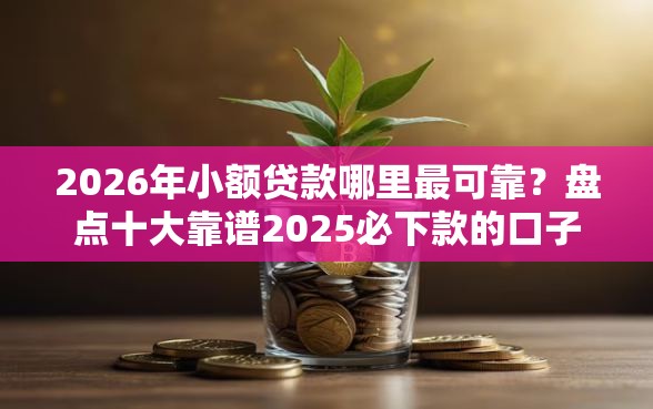 2026年小额贷款哪里最可靠？盘点十大靠谱2025必下款的口子