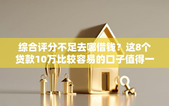 综合评分不足去哪借钱？这8个贷款10万比较容易的口子值得一试