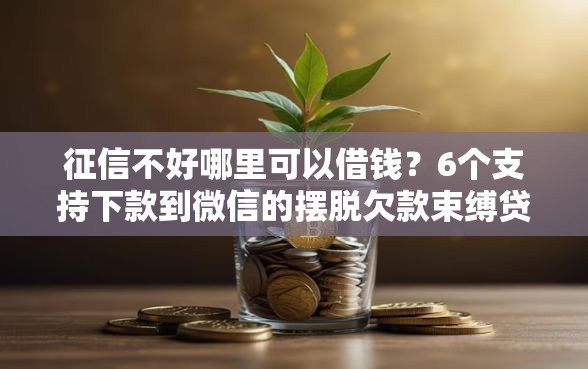 征信不好哪里可以借钱?6个支持下款到微信的摆脱欠款束缚贷款新软件 征信不好哪里可以借钱?6个支持下款到微信的摆脱欠款束缚贷款新软件