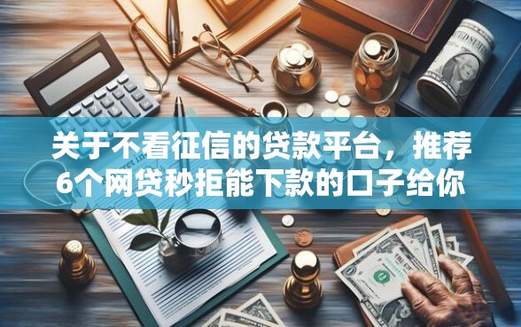 关于不看征信的贷款平台，推荐6个网贷秒拒能下款的口子给你