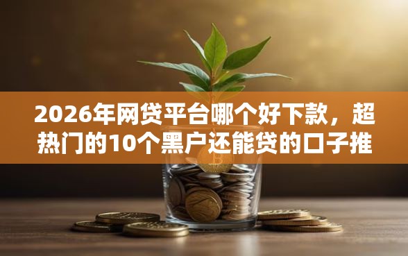 2026年网贷平台哪个好下款，超热门的10个黑户还能贷的口子推荐