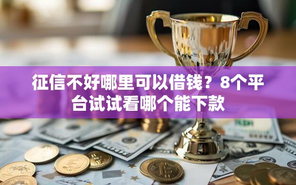 征信不好哪里可以借钱？8个平台试试看哪个能下款