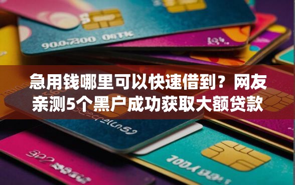 急用钱哪里可以快速借到？网友亲测5个黑户成功获取大额贷款的app盘点