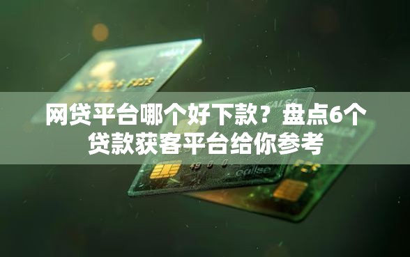 网贷平台哪个好下款？盘点6个贷款获客平台给你参考