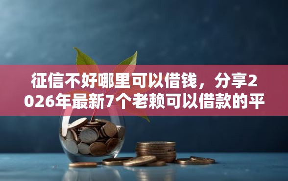 征信不好哪里可以借钱，分享2026年最新7个老赖可以借款的平台的