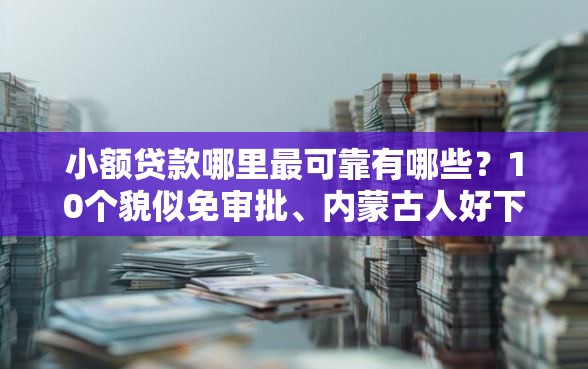 小额贷款哪里最可靠有哪些？10个貌似免审批、内蒙古人好下款的平台合集