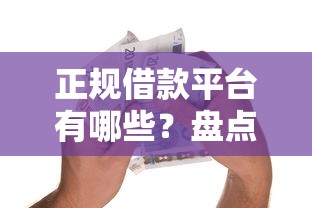 正规借款平台有哪些？盘点最新8个黑贷款马上下款的口子2025