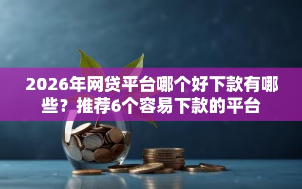 2026年网贷平台哪个好下款有哪些？推荐6个容易下款的平台