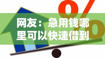 网友：急用钱哪里可以快速借到？求介绍几款哪家贷款平台容易通过