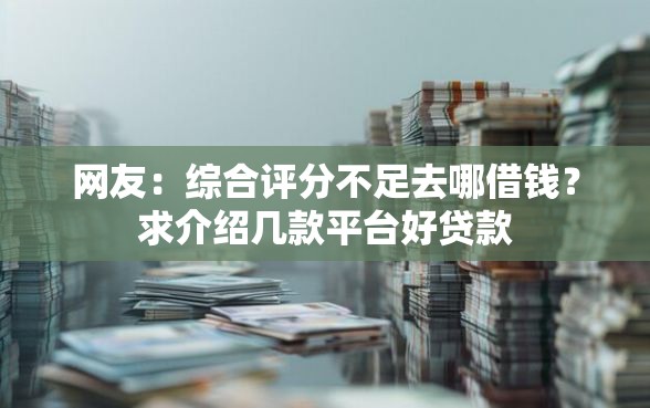 网友：综合评分不足去哪借钱？求介绍几款平台好贷款