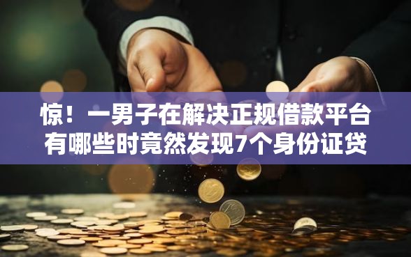 惊！一男子在解决正规借款平台有哪些时竟然发现7个身份证贷款平台，事后分享了出来