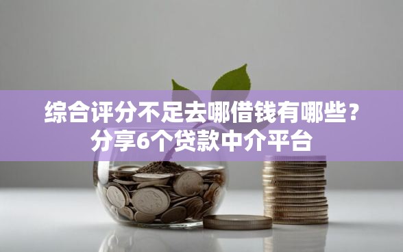 综合评分不足去哪借钱有哪些？分享6个贷款中介平台