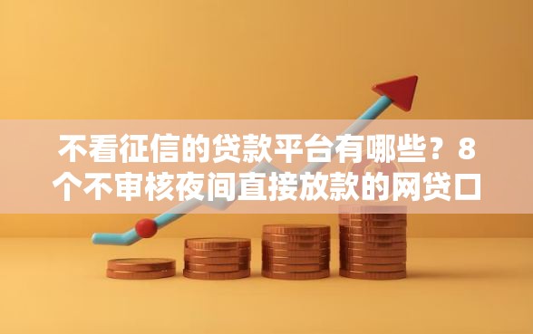 不看征信的贷款平台有哪些？8个不审核夜间直接放款的网贷口子推荐给你