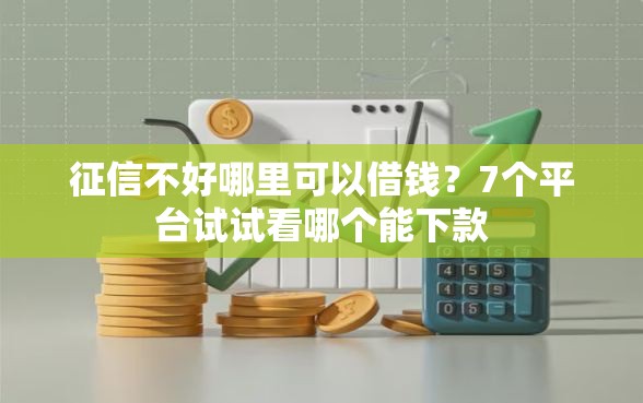 征信不好哪里可以借钱?7个平台试试看哪个能下款 征信不好哪里可以借钱?7个平台试试看哪个能下款