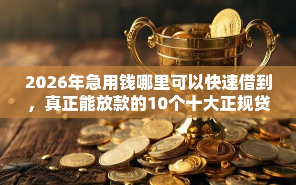 2026年急用钱哪里可以快速借到，真正能放款的10个十大正规贷款平台排名不分先后推荐
