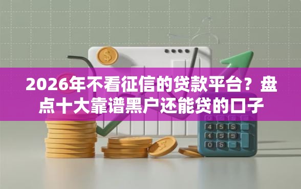 2026年不看征信的贷款平台？盘点十大靠谱黑户还能贷的口子
