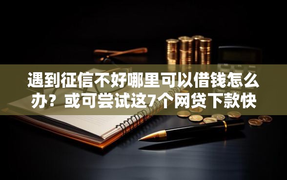 遇到征信不好哪里可以借钱怎么办？或可尝试这7个网贷下款快的平台