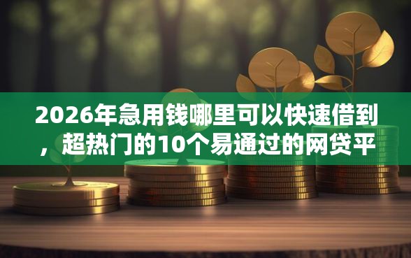 2026年急用钱哪里可以快速借到，超热门的10个易通过的网贷平台推荐