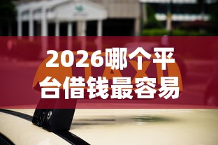 2026哪个平台借钱最容易通过，差2000元就选这8个平台