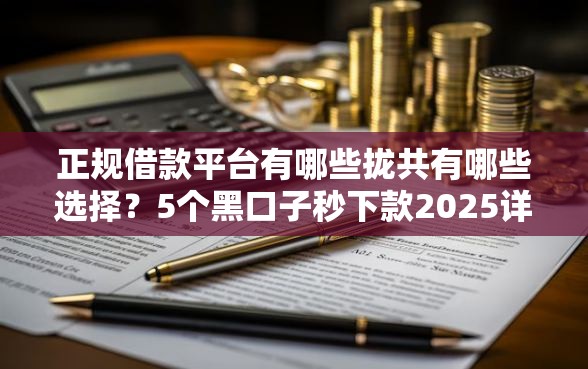 正规借款平台有哪些拢共有哪些选择？5个黑口子秒下款2025详解