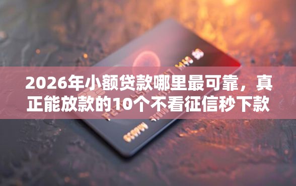 2026年小额贷款哪里最可靠，真正能放款的10个不看征信秒下款的平台推荐