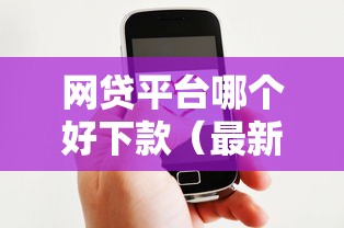 网贷平台哪个好下款（最新发布！）6个微信分期贷款平台