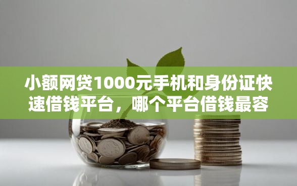 小额网贷1000元手机和身份证快速借钱平台,哪个平台借钱最容易通过的8个平台介绍 小额网贷1000元手机和身份证快速借钱平台,哪个平台借钱最容易通过的8个平台介绍