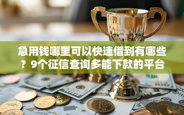 急用钱哪里可以快速借到有哪些?9个征信查询多能下款的平台推荐给你 急用钱哪里可以快速借到有哪些?9个征信查询多能下款的平台推荐给你