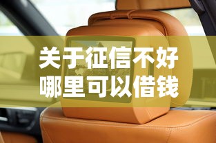 关于征信不好哪里可以借钱,推荐5个车辆抵押贷款平台给你 关于征信不好哪里可以借钱,推荐5个车辆抵押贷款平台给你