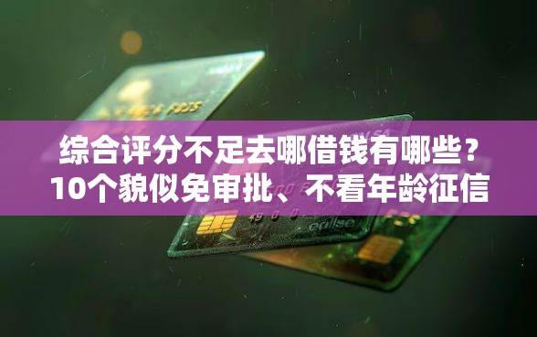 综合评分不足去哪借钱有哪些?10个貌似免审批、不看年龄征信负债的平台合集 综合评分不足去哪借钱有哪些?10个貌似免审批、不看年龄征信负债的平台合集