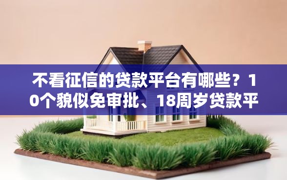 不看征信的贷款平台有哪些?10个貌似免审批、18周岁贷款平台合集 不看征信的贷款平台有哪些?10个貌似免审批、18周岁贷款平台合集