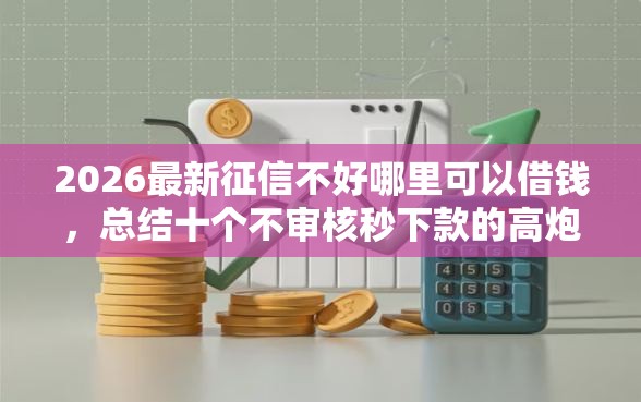 2026最新征信不好哪里可以借钱，总结十个不审核秒下款的高炮口子！