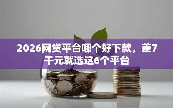 2026网贷平台哪个好下款，差7千元就选这6个平台