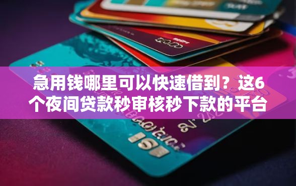 急用钱哪里可以快速借到?这6个夜间贷款秒审核秒下款的平台值得一试 急用钱哪里可以快速借到?这6个夜间贷款秒审核秒下款的平台值得一试