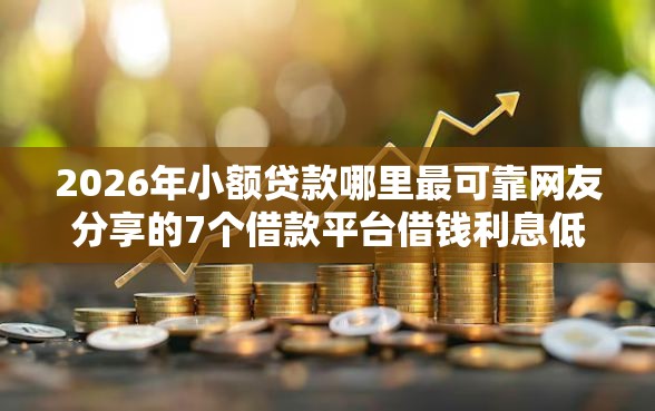 2026年小额贷款哪里最可靠网友分享的7个借款平台借钱利息低我觉得不错！