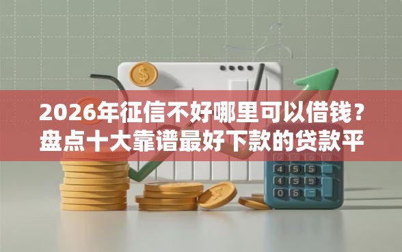 2026年征信不好哪里可以借钱？盘点十大靠谱最好下款的贷款平台