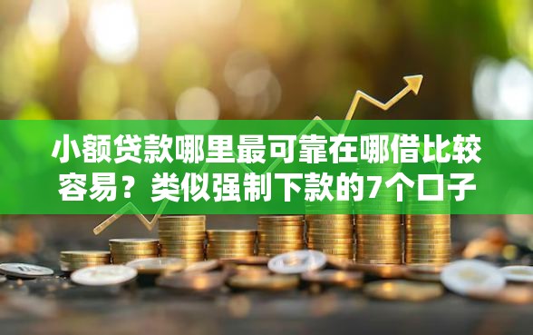 小额贷款哪里最可靠在哪借比较容易？类似强制下款的7个口子参考