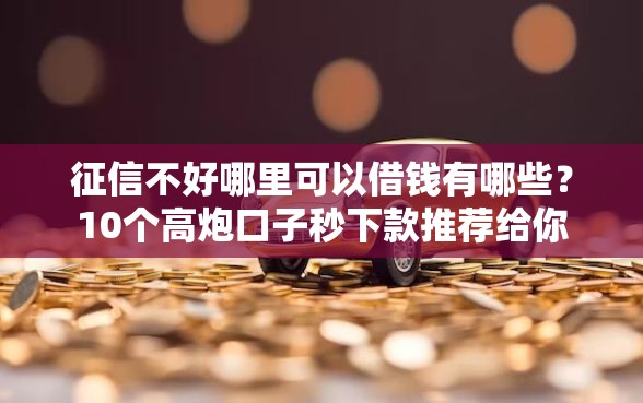 征信不好哪里可以借钱有哪些？10个高炮口子秒下款推荐给你