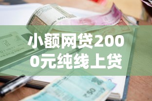 小额网贷2000元纯线上贷款平台，哪个平台借钱最容易通过的5个平台介绍