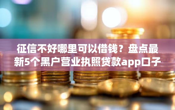 征信不好哪里可以借钱？盘点最新5个黑户营业执照贷款app口子