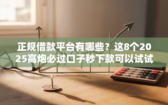 正规借款平台有哪些？这8个2025高炮必过口子秒下款可以试试