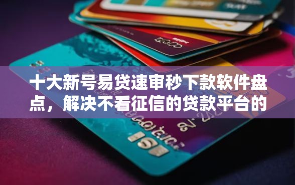 十大新号易贷速审秒下款软件盘点，解决不看征信的贷款平台的问题