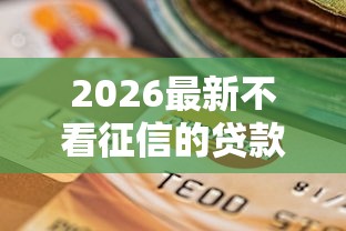 2026最新不看征信的贷款平台（支持支付宝），8个无视逾期秒下100%款的口子无私分享