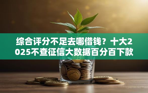 综合评分不足去哪借钱?十大2025不查征信大数据百分百下款的平台推荐 综合评分不足去哪借钱?十大2025不查征信大数据百分百下款的平台推荐